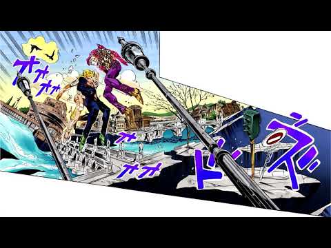 Gold Experience Requiem vs. King Crimson - manga version with anime audio