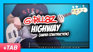 Gorillaz - Highway (Under Construction) | Bass Cover + Live Tabs