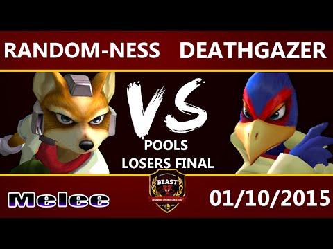 B.E.A.S.T 5 - Random-Ness (Fox) Vs. Deathgazer (Falco) - Melee Pools Losers Final