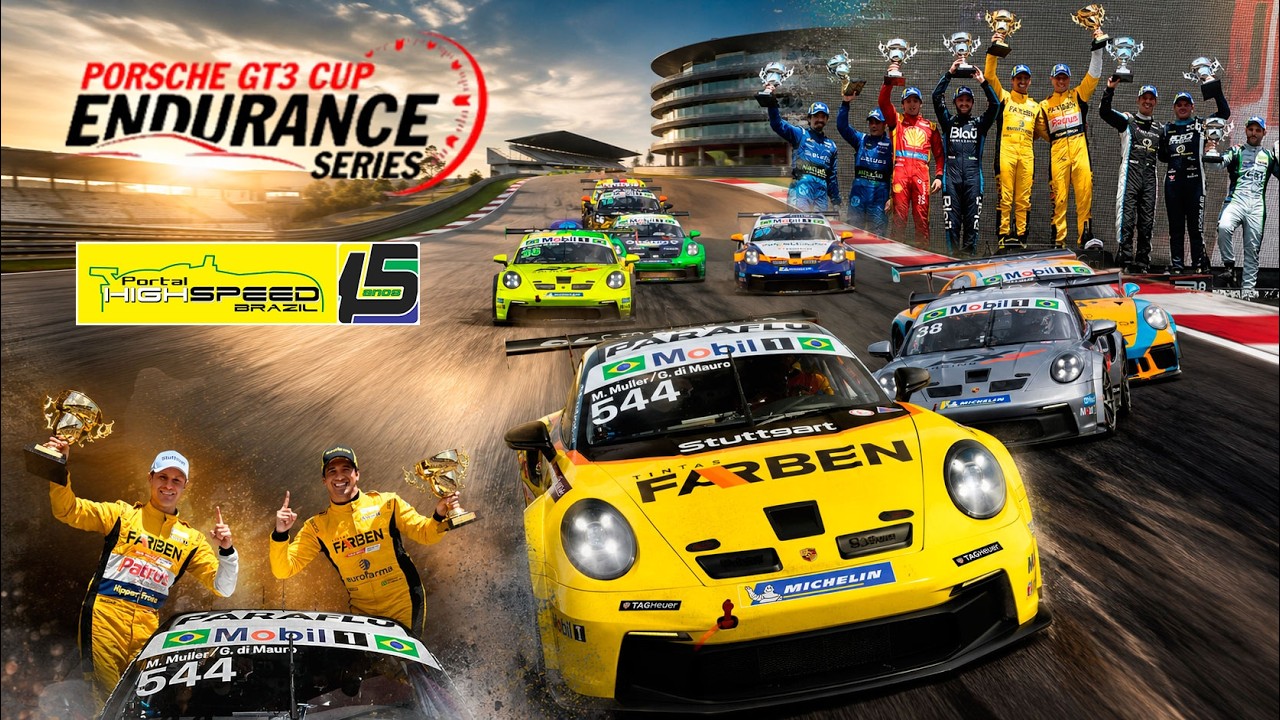 🏁 PORSCHE GT3 CUP BRASIL | 300 KM DE ALGARVE | MELHORES MOMENTOS DA CORRIDA