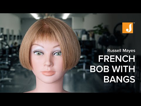Women's French Bob Haircut with Bangs - Full Tutorial