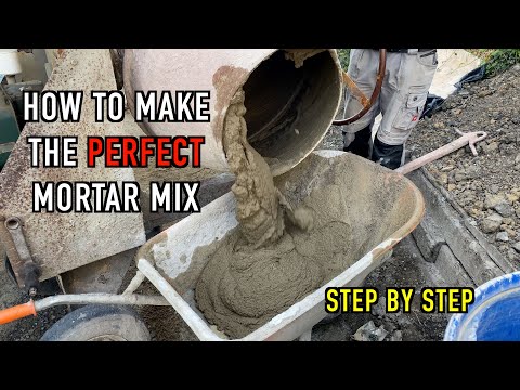 How to mix mortar, perfect creamy mix for bricklaying