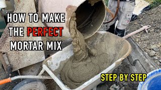 How to mix mortar, perfect creamy mix for bricklaying