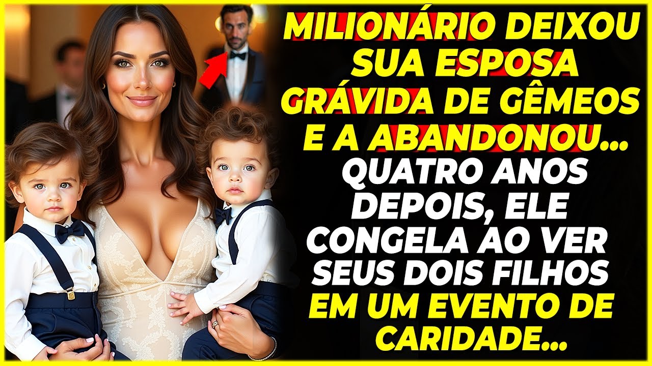 🔴MILIONÁRIO DEIXOU SUA ESPOSA GRÁVIDA DE GÊMEOS. ANOS DEPOIS ELE CONGELA AO VER OS DOIS FILHOS...