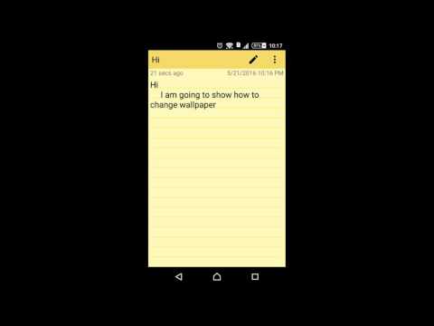How to change the wallpaper In Xperia