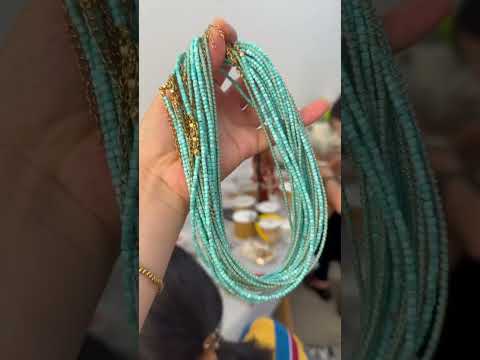 4mm Green Cylindrical Stone Beads ✨