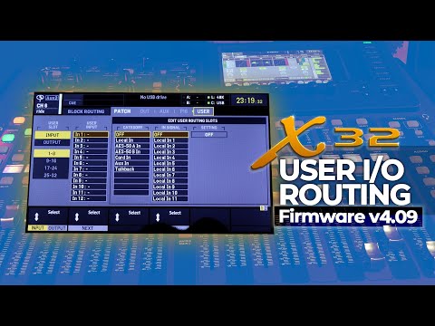USER Input and Output Routing on Behringer X32