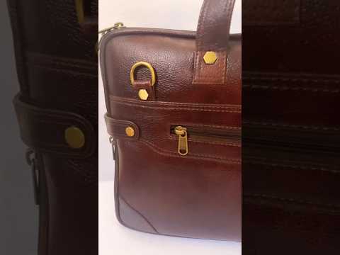 Khumani 14 inch promotional leather laptop bag