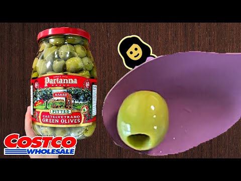 🇮🇹 Partanna Pitted Castelvetrano Green Olives  - Costco Product Review