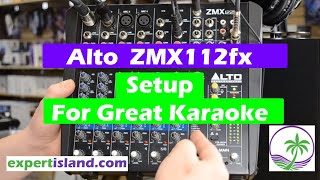 Video thumbnail for Setting up the Alto ZMX122fx Audio mixer for Karaoke and how to work the FX by expert island