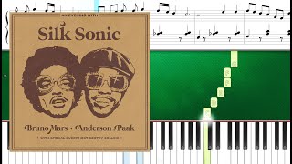 Bruno Mars, Anderson .Paak, Silk Sonic - Leave the Door Open (Piano Tutorial Sheets)