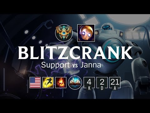 Blitzcrank Support vs Janna - NA Challenger Patch 8.1