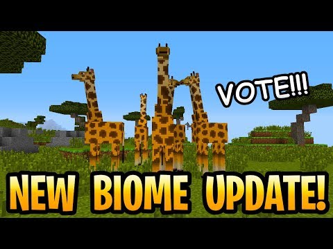 Stealth - New Minecraft Biome Update! Vote For Savanna, Taiga Or Desert! Minecon Earth Mobs+ Features!