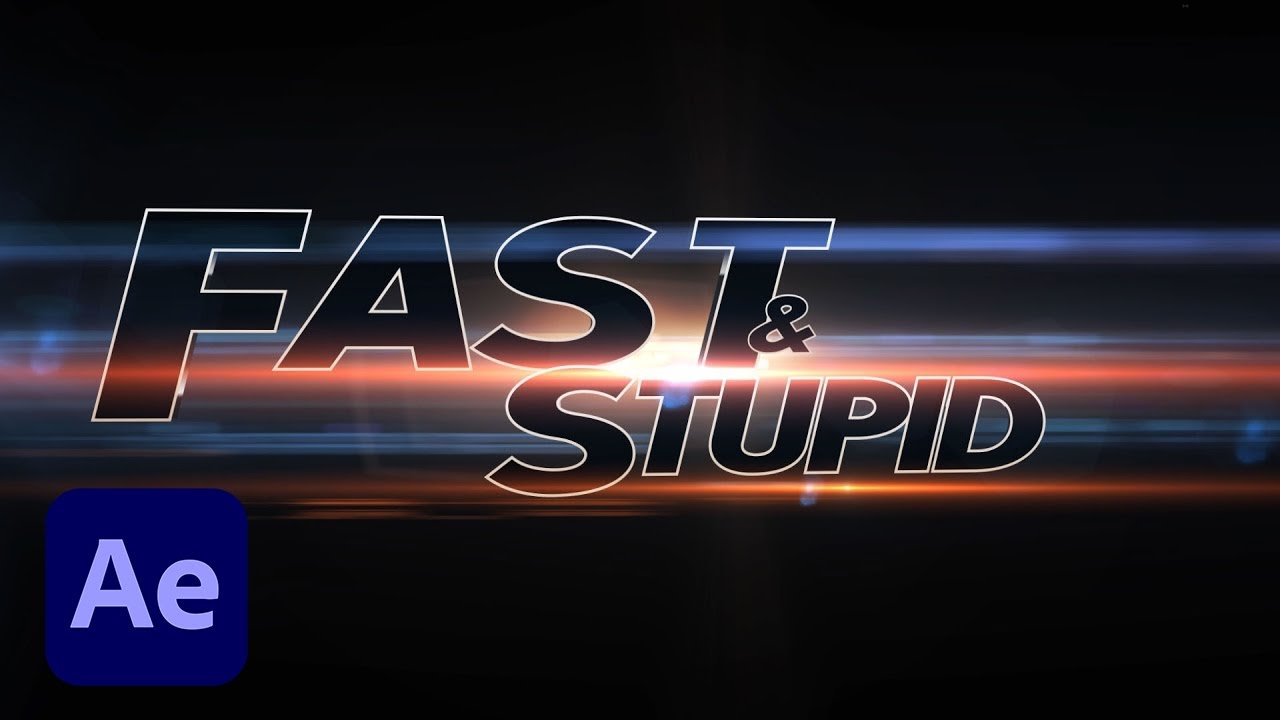 How To Create an Amazing Trailer Title Like in Fast and Furious Movie with After Effects
