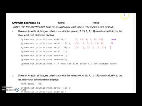 Arraylist Exercise 3