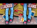 HOW TO MAKE STACKED JEANS | EXTENDO JEANS DIY 🧵🔥 HOW TO MAKE STACKED JEANS | EXTENDO JEANS DIY 🧵🔥