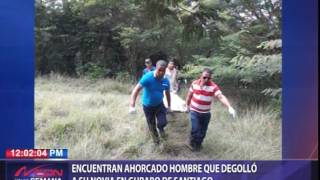 Encuentran ahorcado hombre que degolló a su novia en Gurabo de Santiago