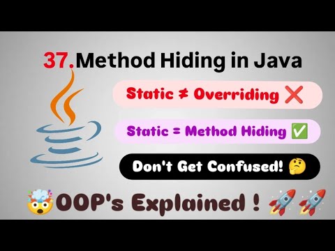 Object Oriented Programming Oops In Java Part 11 Method Hiding In Java Fight4tech