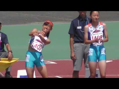 中学3年女子100m 決勝 第51回関東中学陸上 2023.8.8【4KultraHD】