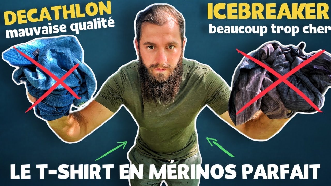 Les meilleurs T-SHIRT EN MÉRINOS pour VOYAGER LÉGER  (mieux que décathlon moins cher qu’ icebreaker)