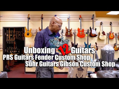 Unboxing 12 Guitars - Fender, PRS, Gibson, & Suhr