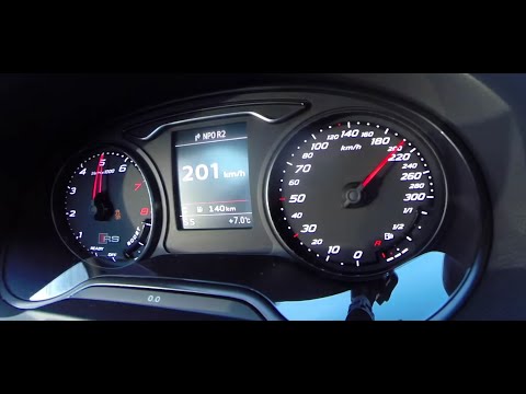 0-242 km/h: 2016 Audi RS3 Sportback 2.5 TFSI Acceleration Autobahn