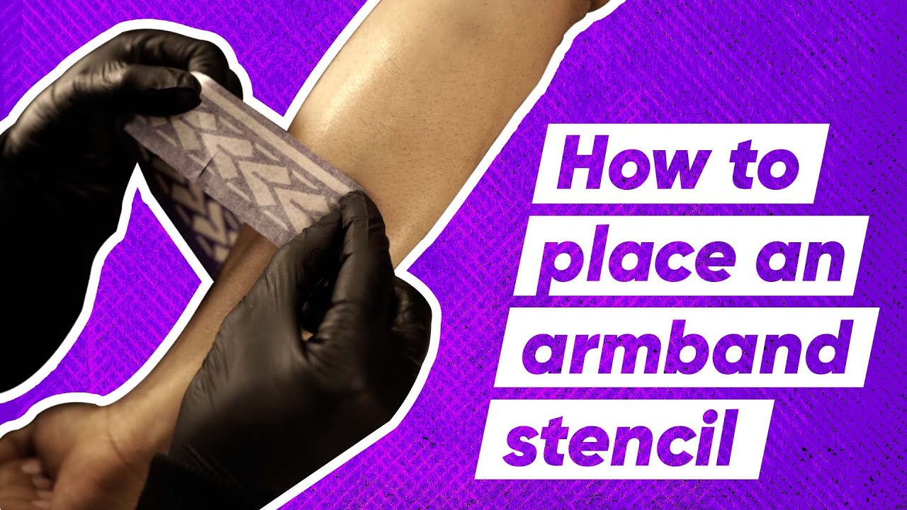 How to make Armband Tattoo Stencil - Learn to make and place armband stencil perfectly