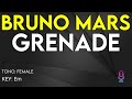 Bruno Mars - Grenade - Karaoke Instrumental - Female