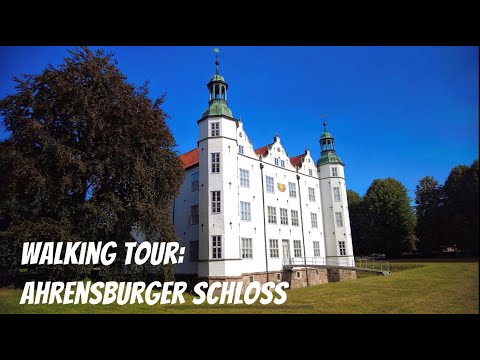Walking Tour: Schloss Ahrensburg, Castle in Germany (Nature Sounds, Church Bells, ASMR)