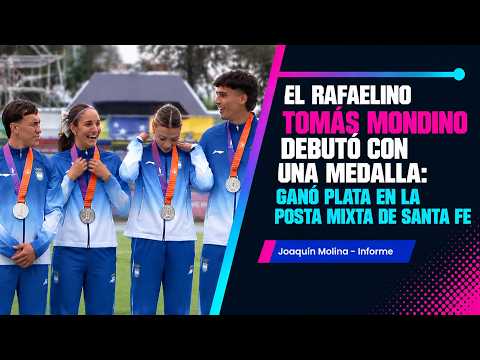 El rafaelino Tomás Mondino debutó con una medalla: ganó plata en la posta mixta de Santa Fe 2026