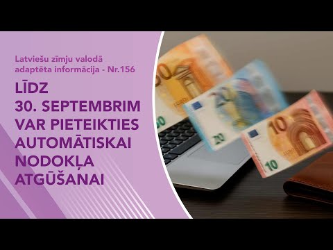 Video ziņas Nr. 156 “Līdz 30. septembrim var pieteikties automātiskai IIN atgūšanai”