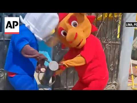 Peru police dress up as World Cup mascots during dramatic drugs raid