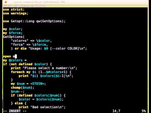 Beginner Perl Maven tutorial: 4.24 - solution improve the color selector colors.txt
