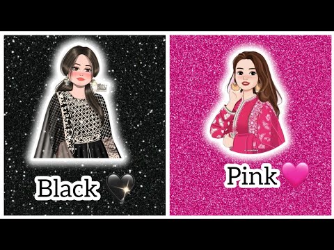 Black 🖤 Vs pink 🌺||challenge 💗 Dress 👗 Nails 💅 High Heels 👠 Room 😍 Ring 💍 Handbags 👜 Eyes Makeup💄
