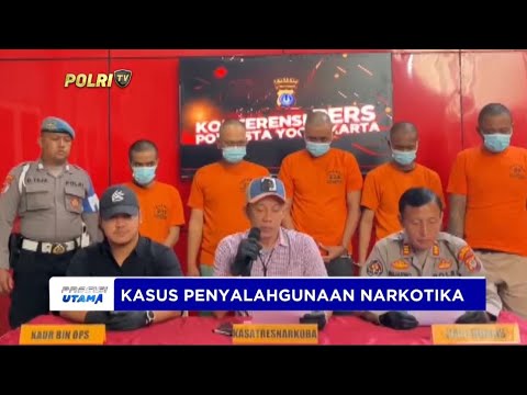 POLRESTA YOGYAKARTA RILIS 5 KASUS PENYALAHGUNAAN NARKOTIKA