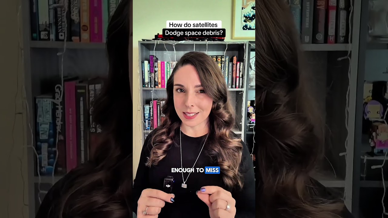How satellites dodge space debris #stem #science #space #spacedebris #satellite #sciencefacts