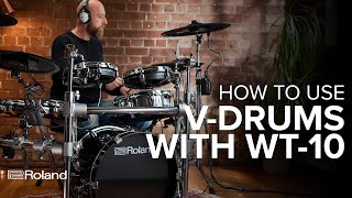 Video thumbnail for How to use Roland V-Drums with the WT-10 DrumLink Wireless Adapter by RolandChannel