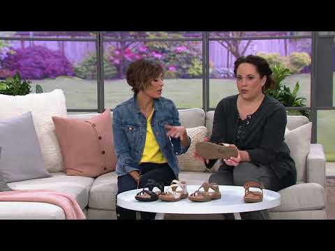 Earth Origins Leather Adjustable Sandals - Salina on QVC