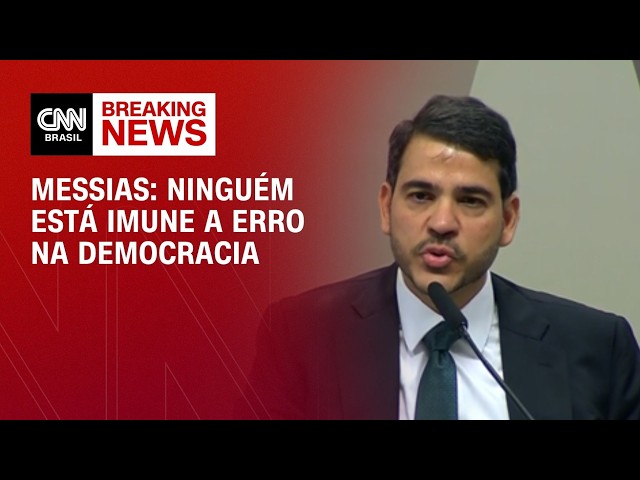 Ninguém está imune a erro na democracia, diz Messias em sabatina | BASTIDORES CNN
