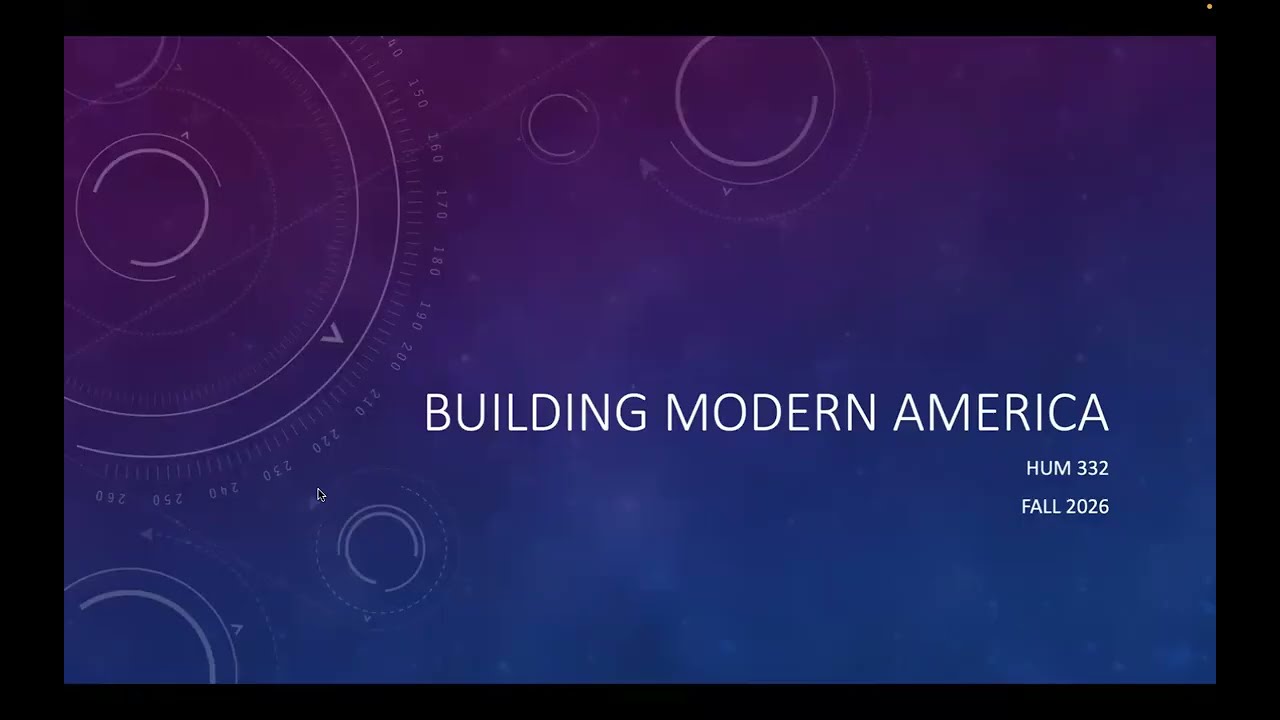Building Modern America Lecture