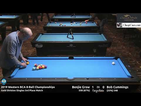 Benjie Grow vs Bob Cummings - Gold Singles Semifinals - 2019 Western BCA 8-Ball Championship