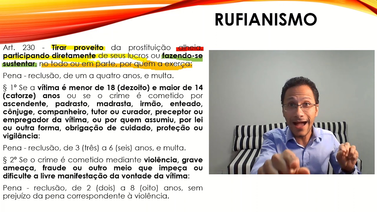 RUFIANISMO - ART. 230 DO CÓDIGO PENAL