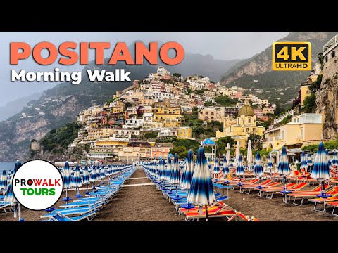 Positano, Italy Morning Walk - 4K 60fps - with Captions!