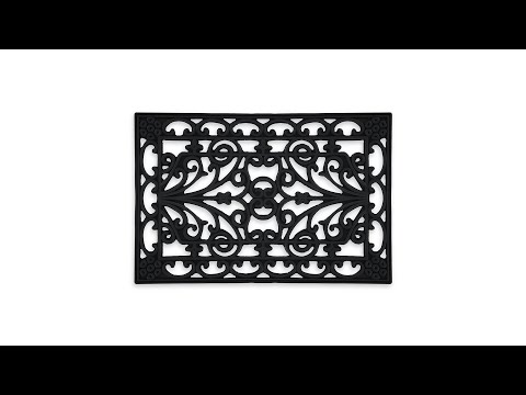 Paillasson caoutchouc Noir - Matière plastique - 60 x 1 x 40 cm