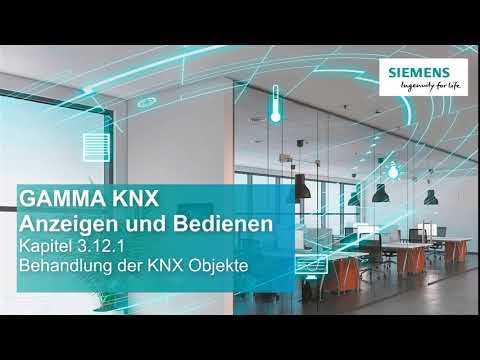 3.12.1 Siemens GAMMA KNX IP Control Center V4 – Objekte - Verwendung