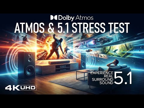 Break In Your Dolby Atmos Speakers - Full Surround Sound Stress Test 4K