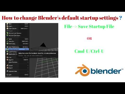 How to change save Blender default startup settings ?