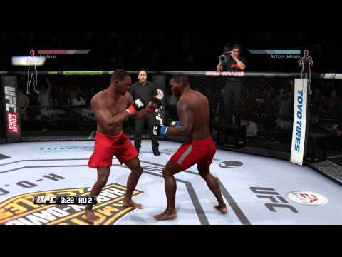 EA SPORTS UFC Jones vs Johnson. 3 fight simulation
