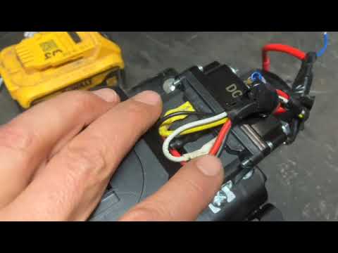 Silverline 12v Winch: Adding wireless remote, and running on Dewalt battery. You need a solenoid!