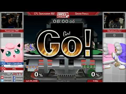 CFL Smackdown 182 Melee - Hungrybox (Puff) vs Drunksloth (ICs) - Grand Finals